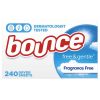 Bounce Free & Gentle Dryer Sheets, Unscented, 240 Count