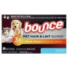 Bounce Pet Hair and Lint Guard Mega Dryer Sheets, Fresh Scent, 80 ct