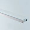 56-60"W x 75"H Semi-Frame Single Sliding Shower Door, 304 Stainless Steel in Brushed Nickel, 5/16 inches (8mm) Thick SGCC Tempered Clear Glass.