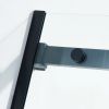 56-60"W x 75"H Semi-Frame Single Sliding Shower Door, 304 Stainless Steel in Matte Black, 5/16 inches (8mm) Thick SGCC Tempered Clear Glass.