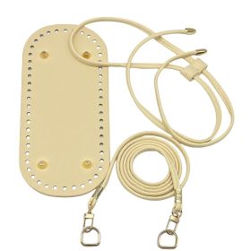 Women's Dumpling Bag Bottom Plate Pull-belt Shoulder Strap Three-piece Set (Option: Apricot)