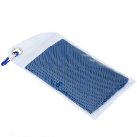 Mountaineering Bag Cooling Ice Feeling Cold Feeling Towel Ice-cold Towel (Option: Sapphire Blue-Rounded corners 30x90cm)