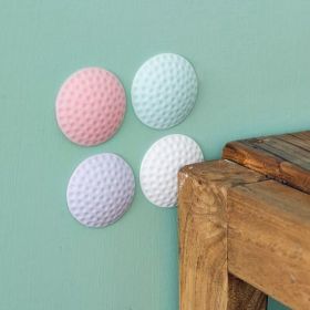 Doorknob Back Wall Protector Crash Pad Home Door Rubber Crash Mat Door Handle Bumper Kitchen Dining Bar Accessories Home Decorations (Color: White)